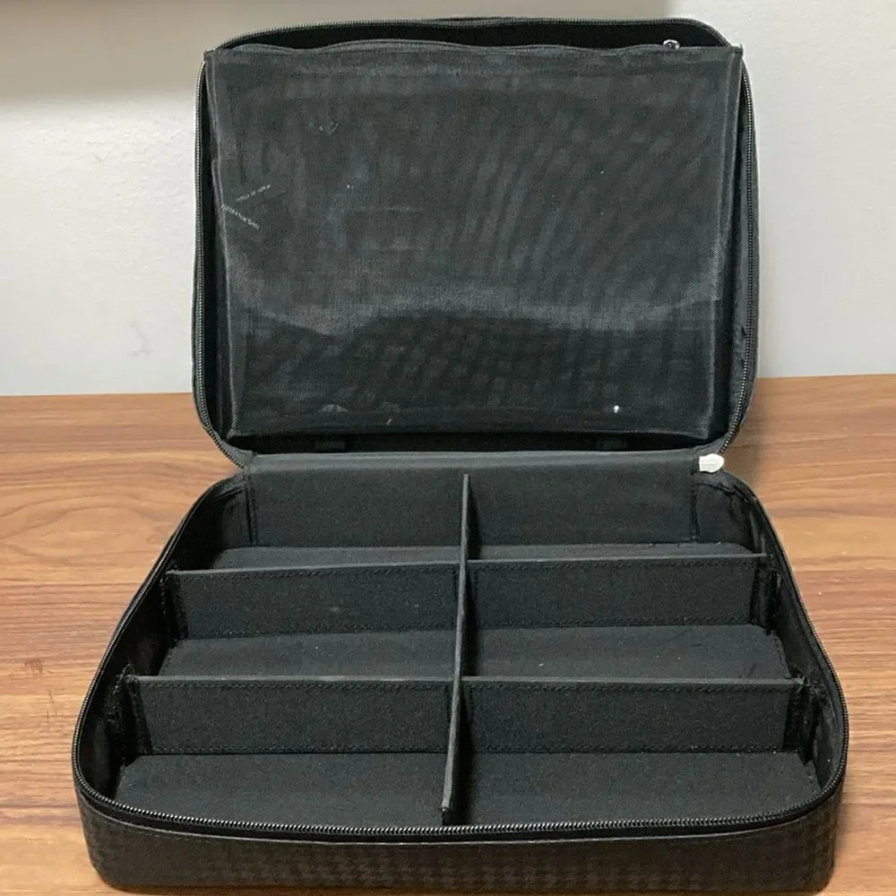 Dior Beauty Cosmetic/Jewlery Travel Case in Black Houndstooth with Silver logo. - Picture 7 of 10